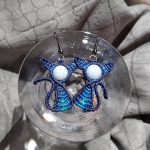 boucles d'oreille en macramé chatons