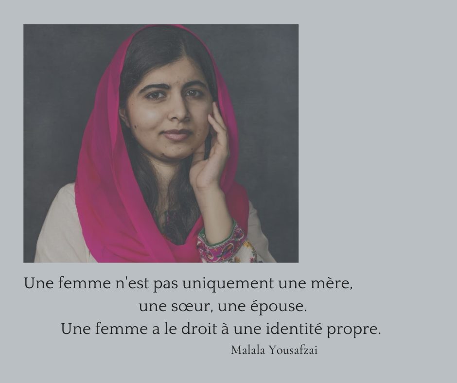 Malala Yousafzai journée internationale du droit des femmes.